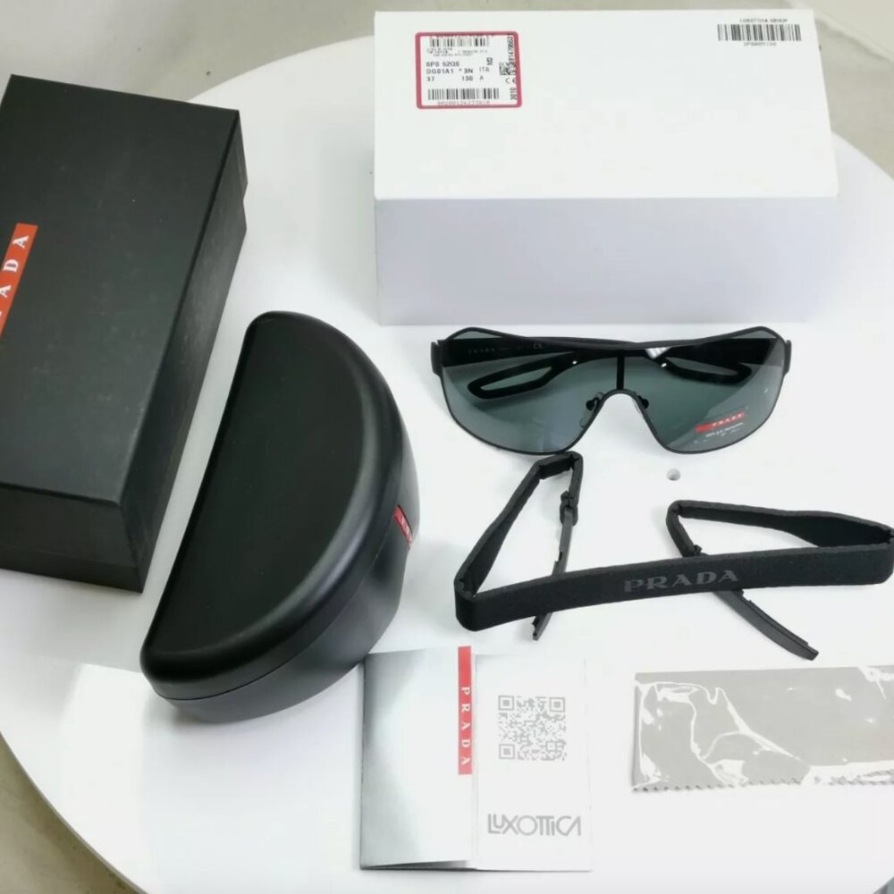 PRADA Mens Sunglasses Shield Visor Ski Sport New